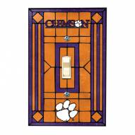 Clemson Tigers Glass Single Light Switch Plate Cover