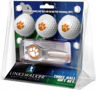 Clemson Tigers Golf Ball Gift Pack with Kool Tool