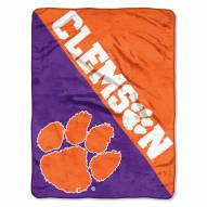 Clemson Tigers Halftone Raschel Blanket