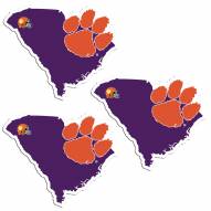 Clemson Tigers Home State Decal - 3 Pack