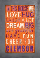 Clemson Tigers In This House 11" x 19" Framed Sign
