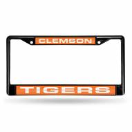 Clemson Tigers Laser Black License Plate Frame