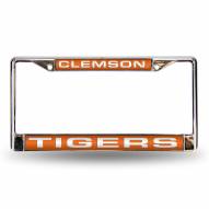 Clemson Tigers Laser Chrome License Plate Frame