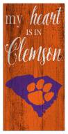 Clemson Tigers My Heart State 6" x 12" Sign