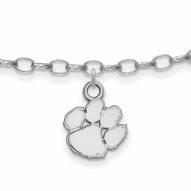 Clemson Tigers NCAA Sterling Silver Anklet