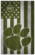 Clemson Tigers OHT Military Green Flag 11" x 19" Sign
