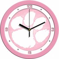 Clemson Tigers Pink Wall Clock