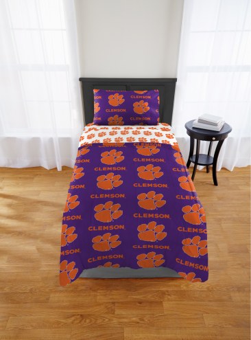 Clemson Tigers Rotary Twin Bed in a Bag Set
