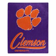 Clemson Tigers Signature Raschel Throw Blanket