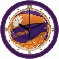 Clemson Tigers Slam Dunk Wall Clock