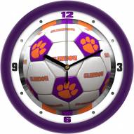 Clemson Tigers Soccer Wall Clock