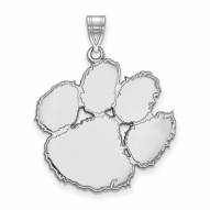 Clemson Tigers Sterling Silver Extra Large Pendant