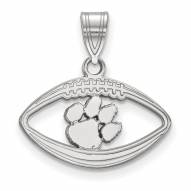 Clemson Tigers Sterling Silver Football Pendant