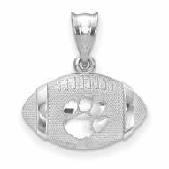 Clemson Tigers Sterling Silver Football with Logo Pendant