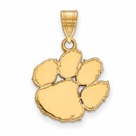 Clemson Tigers Sterling Silver Gold Plated Medium Pendant