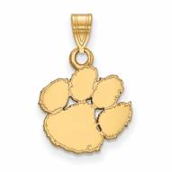 Clemson Tigers Sterling Silver Gold Plated Small Pendant