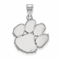 Clemson Tigers Sterling Silver Large Pendant