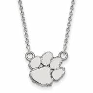 Clemson Tigers Sterling Silver Small Pendant Necklace