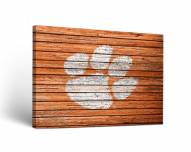Clemson Tigers Weathered Canvas Wall Art