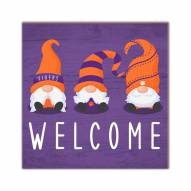 Clemson Tigers Welcome Gnomes 10" x 10" Sign