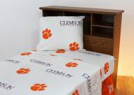 Clemson Tigers White Bed Sheets