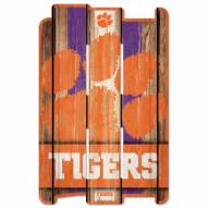 Clemson Tigers Wood Fence Sign