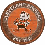 Cleveland Browns 24" Heritage Logo Round Sign