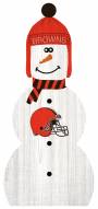 Cleveland Browns 31" Snowman Leaner