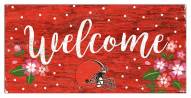 Cleveland Browns 6" x 12" Floral Welcome Sign