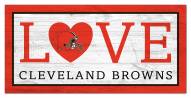 Cleveland Browns 6" x 12" Love Sign