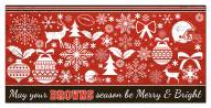 Cleveland Browns 6" x 12" Merry & Bright Sign