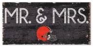 Cleveland Browns 6" x 12" Mr. & Mrs. Sign