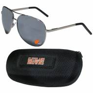 Cleveland Browns Aviator Sunglasses and Zippered Carrying Case