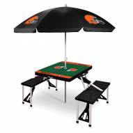 Cleveland Browns Black Picnic Table w/Umbrella