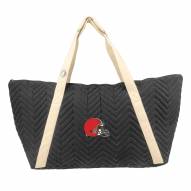 Cleveland Browns Chevron Stitch Weekender Bag
