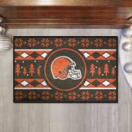 Cleveland Browns Christmas Sweater Starter Rug