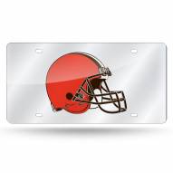 Cleveland Browns NFL Silver Laser License Plate