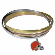 Cleveland Browns Tri-color Bangle Bracelet