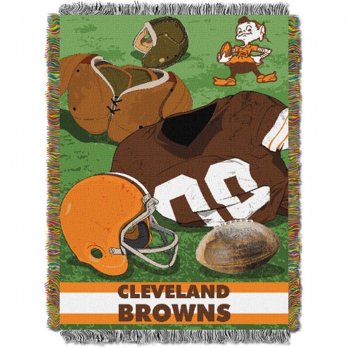 Cleveland Browns Vintage Woven Tapestry Throw Blanket