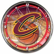 Cleveland Cavaliers Round Chrome Wall Clock