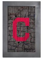 Cleveland Indians 11" x 19" City Map Framed Sign