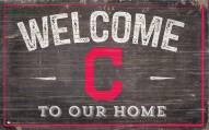 Cleveland Indians 11" x 19" Welcome to Our Home Sign