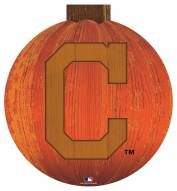 Cleveland Indians 12" Halloween Pumpkin Sign