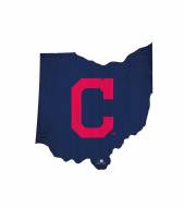 Cleveland Indians 12" Team Color Logo State Sign