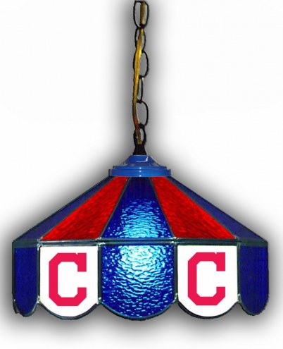 Cleveland Indians 14&quot; Glass Pub Lamp