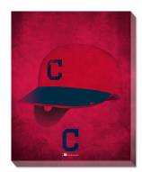 Cleveland Indians 16" x 20" Ghost Helmet Canvas Print