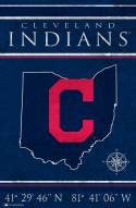 Cleveland Indians 17" x 26" Coordinates Sign