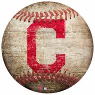 Cleveland Indians Baseball Shaped Sign