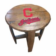 Cleveland Indians Oak Barrel Table