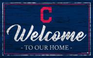 Cleveland Indians Team Color Welcome Sign
